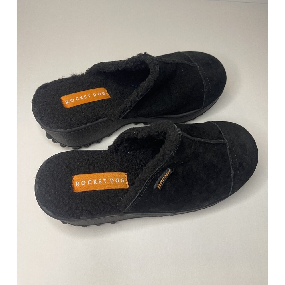 ROCKETDOG Sz 7 Fran Nubuck Women's Slip-ON Wedge Clogs with a Shearling Lining